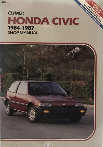 Clymer Shop Manual Honda Civic 1984-1987
