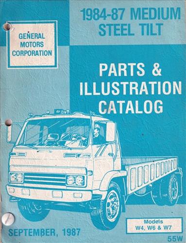 1984-1987 Chevrolet and GMC W4 W6 W7 Tilt Parts Book Original