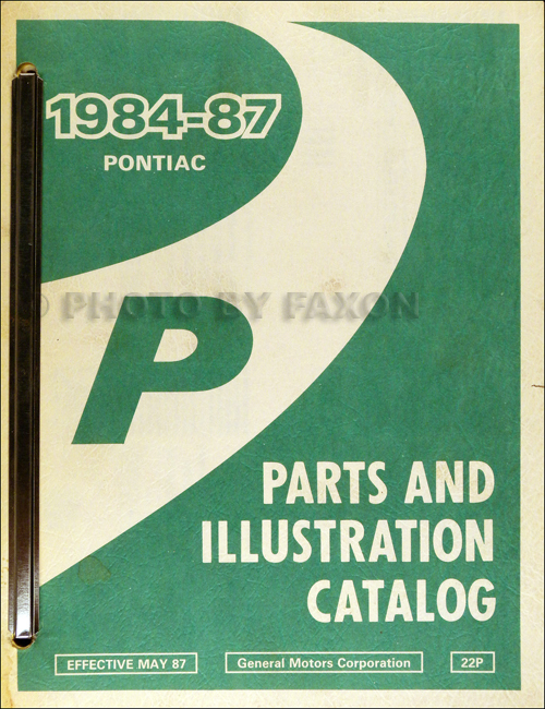 1984-1987 Pontiac Fiero Parts Book Original