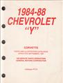 1984-1988 Chevrolet Corvette Parts Book Original Canadian