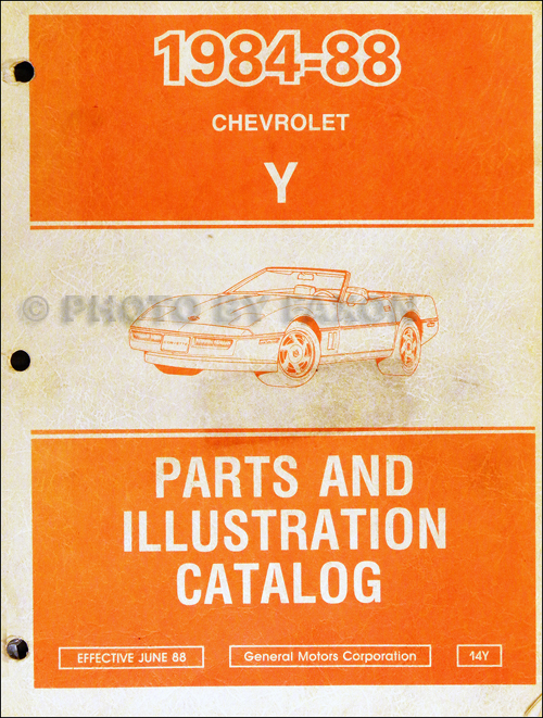 1984-1988 Chevrolet Corvette Parts Book Original