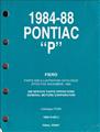 1984-1988 Pontiac Fiero Parts Book Original Canadian
