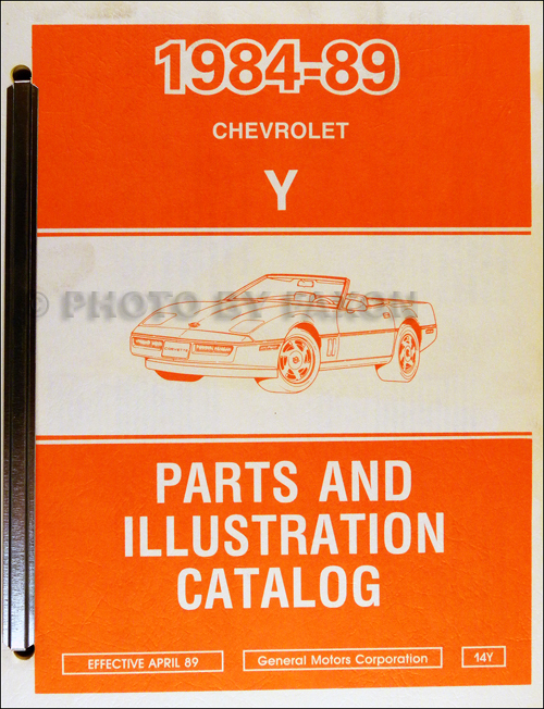 1984-1989 Chevrolet Corvette Parts Book Original