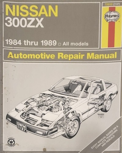 Haynes Automotive Repair Manual Nissan 300ZX 1984-1989