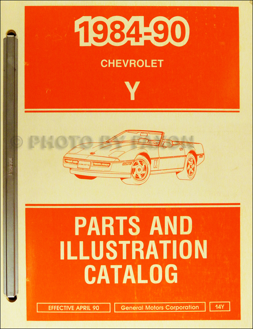 1984-1990 Chevrolet Corvette Parts Book Original