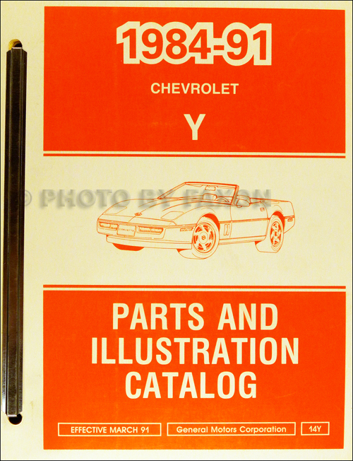 1984-1991 Chevrolet Corvette Parts Book Original