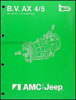 1984-1985 Jeep Cherokee Wagoneer BV AX 4/5 Manual Transmission Overhaul Orig.