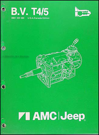 1984-1988 AMC & Jeep BV T4/5 Manual Transmission Overhaul Manual Orig.