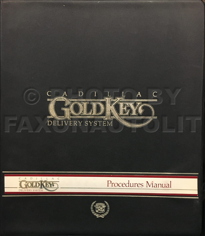 1988 Cadillac Gold Key Procedure Manual Dealer Album