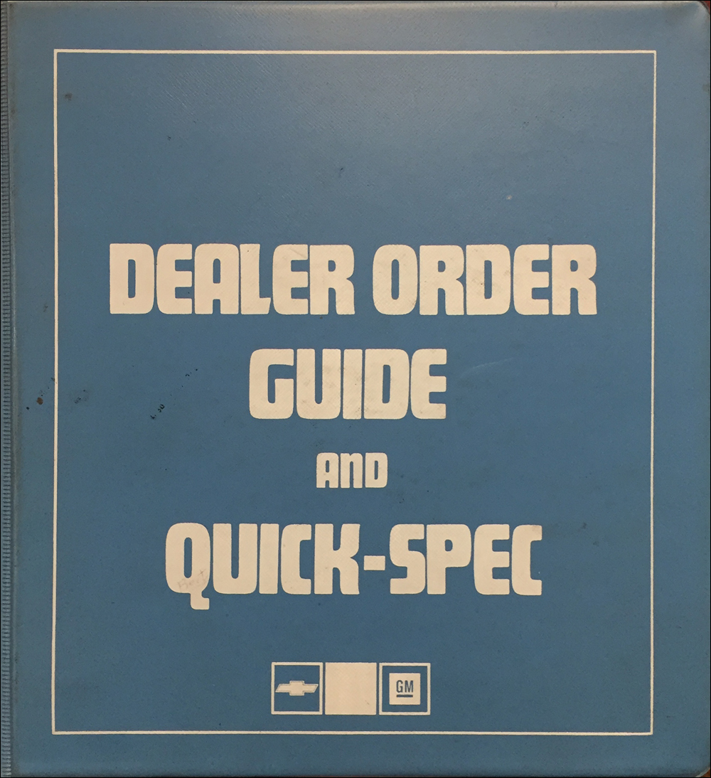 1984 Chevrolet Order Guide Dealer Album Original
