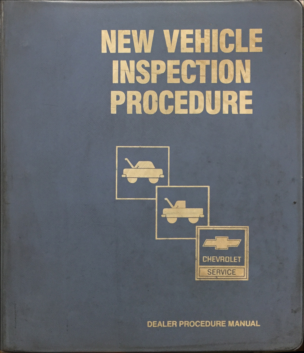 1984 Chevrolet Vehicle Inspection and Delivery Procedures Manual Original