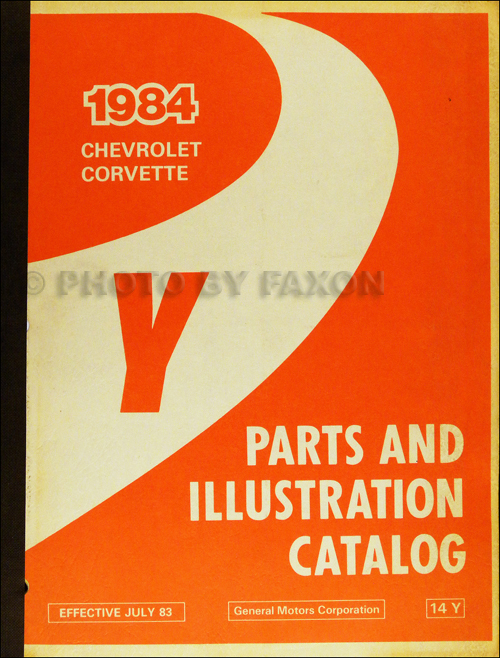 1984 Chevrolet Corvette Parts Book Original