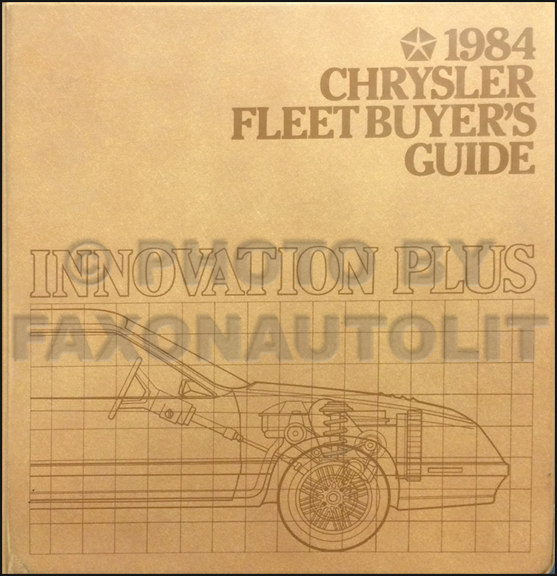1984 Chrysler Plymouth Dodge Fleet Buyer's Guide Original