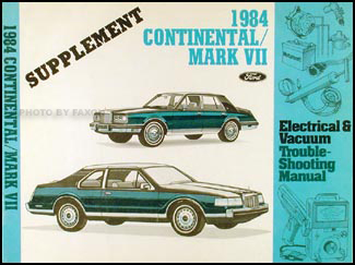 1984 Continental/Mark VII DIESEL Electrical Troubleshooting Manual Supp.