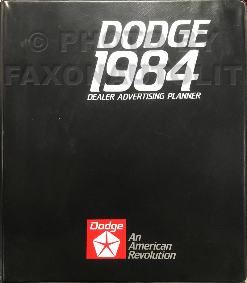 1984 Dodge Dealer Advertising Planner Original