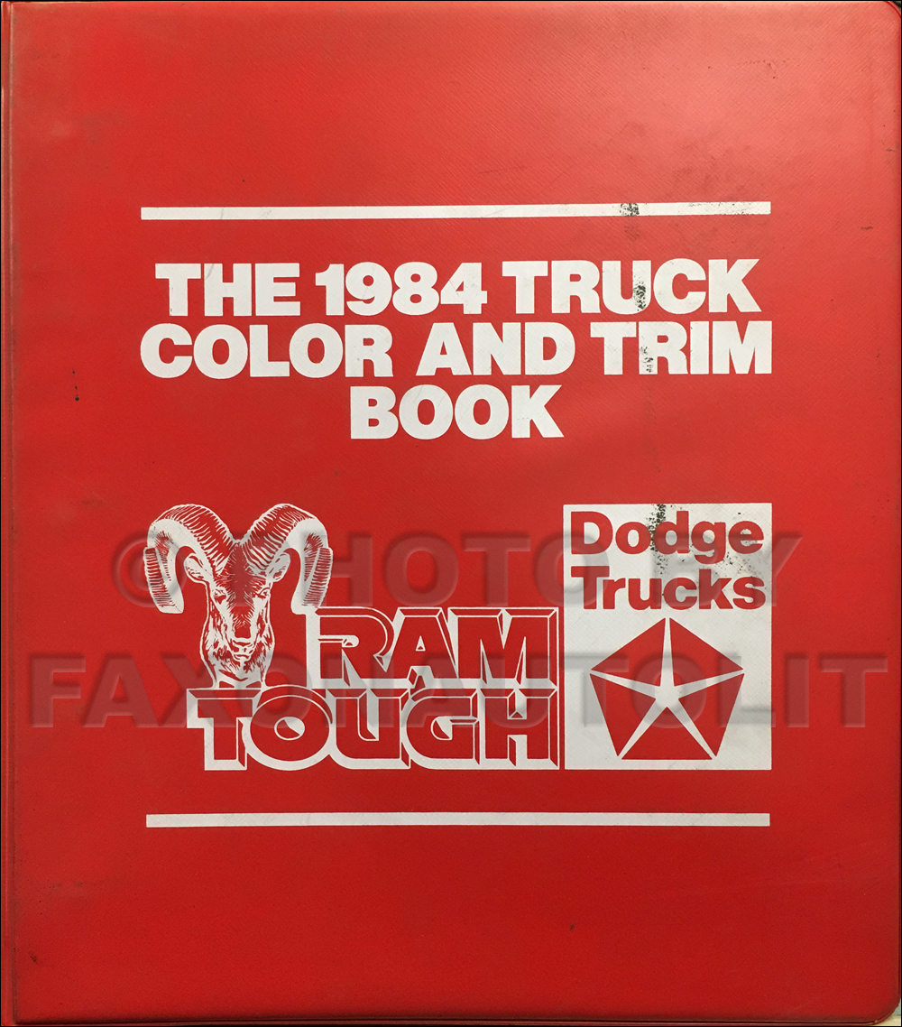 1984 Dodge Truck Color & Upholstery Dealer Album Original