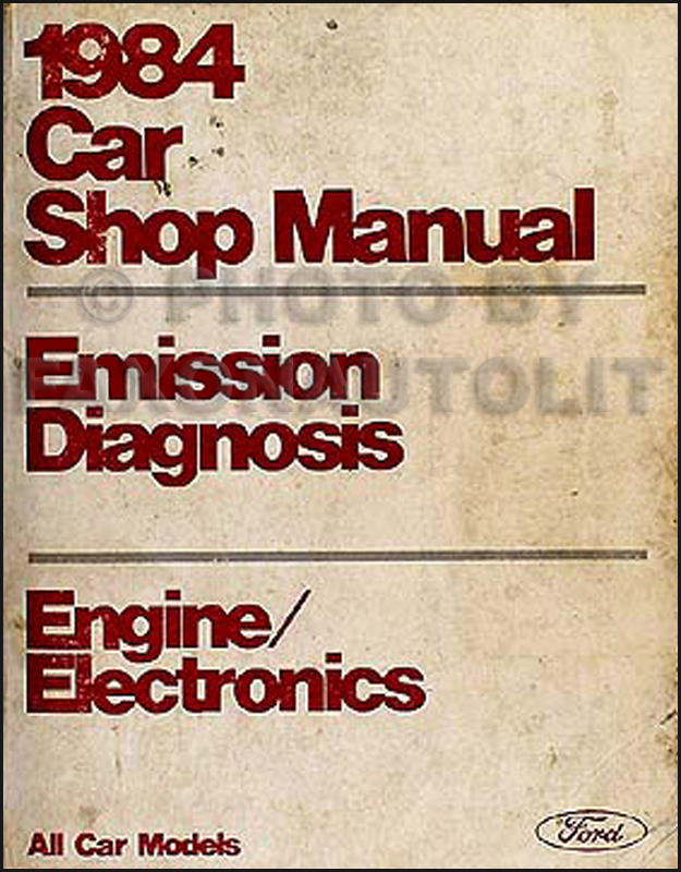 1984 Ford Lincoln Mercury Original Engine Diagnosis Manual All Cars