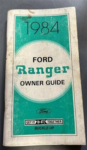 1984 Ford Ranger Owner's Manual Original