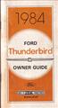 1984 Ford Thunderbird Owner's Manual Original