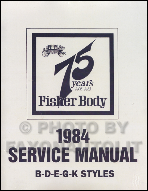 1984 Buick & Grand National Original Body Repair Manual 84