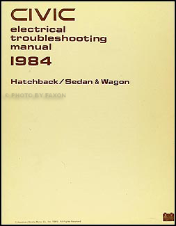 1984 Honda Civic Electrical Troubleshooting Manual Original 