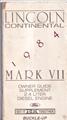 1984 Lincoln Continental and Mark VII 2.4 Liter Diesel Engine Owner's Manual Original Supplement