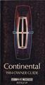 1984 Lincoln Continental Owner's Manual Original