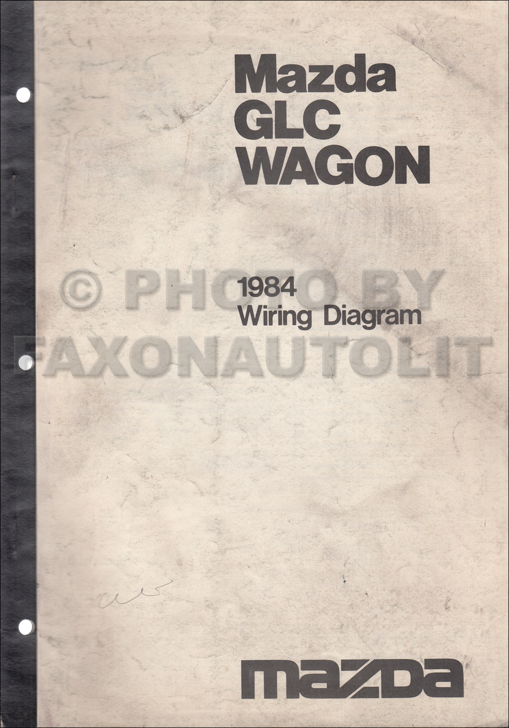 1984 Mazda GLC Wagon Wiring Diagram Manual Original