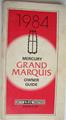 1984 Mercury Grand Marquis Owner's Manual Original