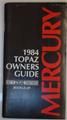 1984 Mercury Topaz Owner's Manual Original