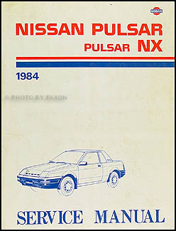 1984 Nissan Pulsar NX Repair Manual Original