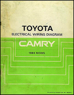 1984 Toyota Camry Wiring Diagram Manual Original