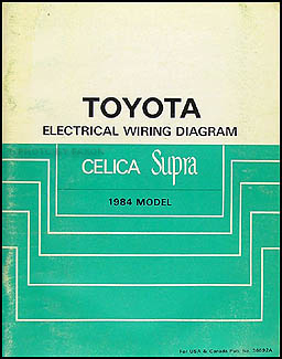 1984 Toyota Celica Supra Wiring Diagram Manual Original