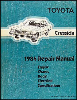 1984 Toyota Cressida Repair Manual Original 