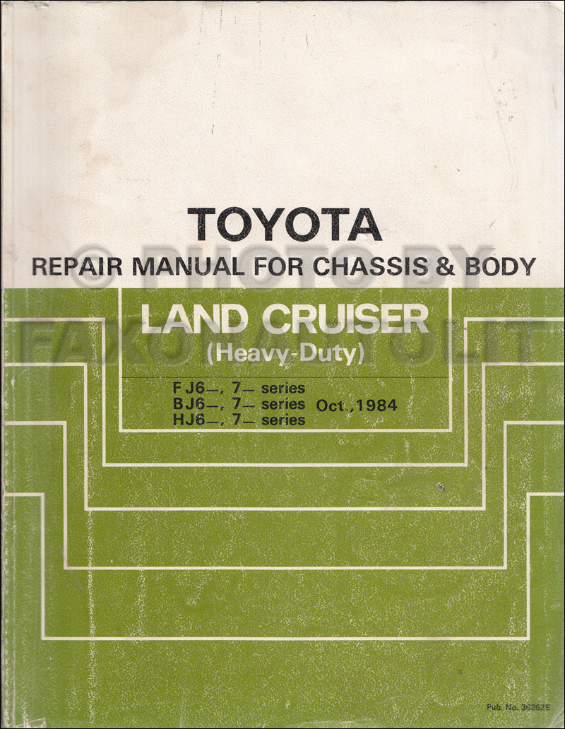 1978 Toyota Land Cruiser Repair Manual Chassis Body 