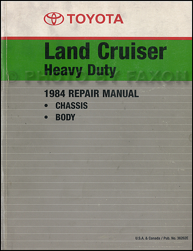 1985 Toyota Land Cruiser Repair Manual Original 