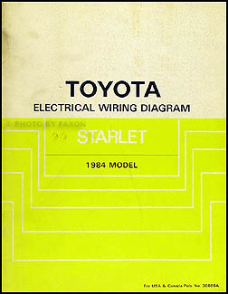 1984 Toyota Starlet Wiring Diagram Manual Original  Toyota Starlet 1987 Wiring Diagram    Faxon Auto Literature