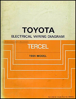 1984 Toyota Tercel Wiring Diagram Manual Original