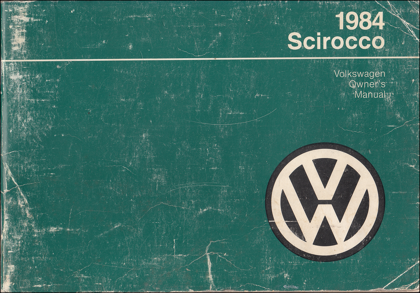1984 Volkswagen Scirocco Owner's Manual Original