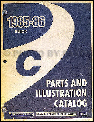 1985-86 Buick Park Ave Parts Book Original