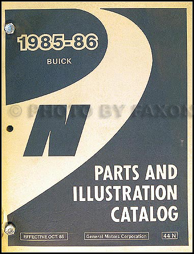 1985-86 Buick Skylark Parts Book Original