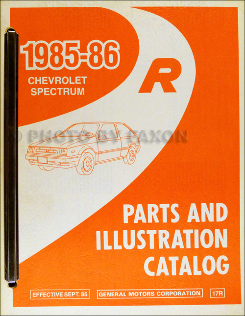 1985-1986 Chevrolet Spectrum Parts Book Original
