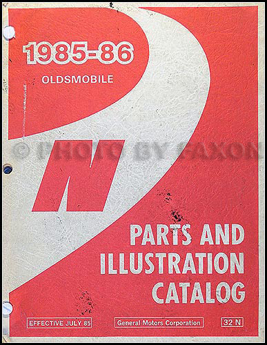 1985-1986 Oldsmobile Calais Parts Book Original