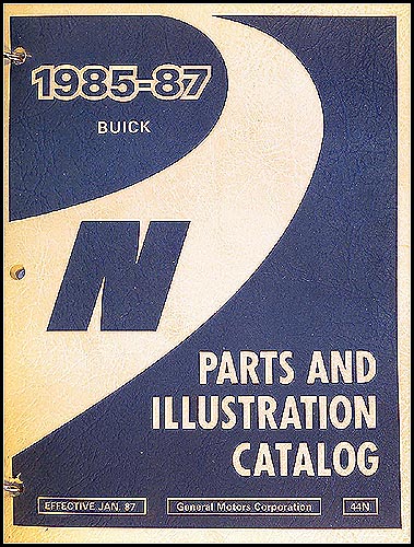 1985-1987 Buick Skylark Parts Book Original