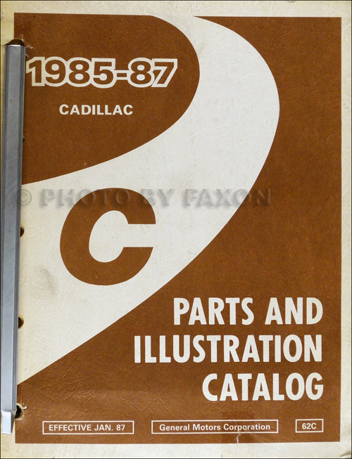 1985-1987 Cadillac Deville Parts Book Original