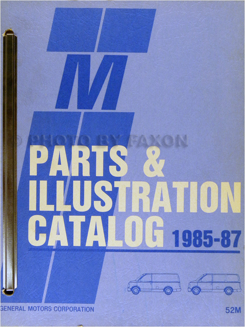 1985-1987 Chevrolet Astro GMC Safari Minivan Parts Book Original
