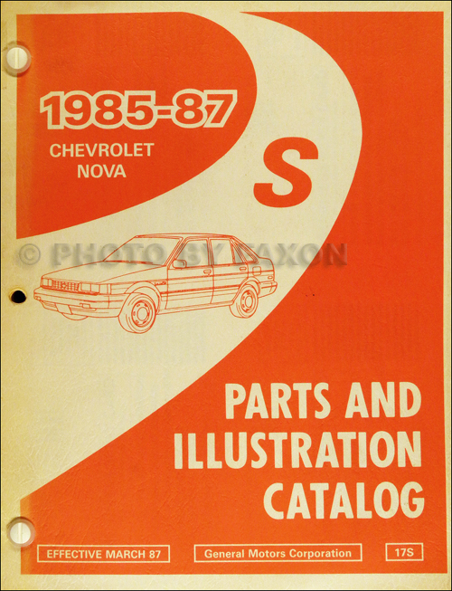 1985-1987 Chevrolet Nova Parts Book Original