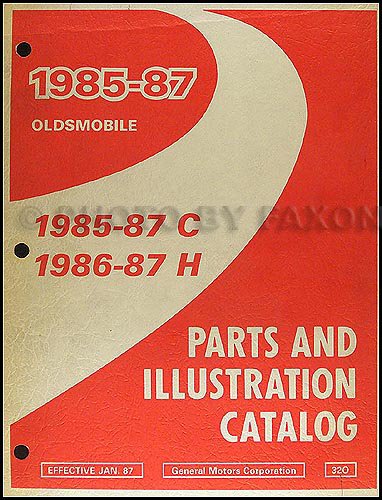1985-1987 Oldsmobile 98 and 86-87 Delta 88 Parts Book Original