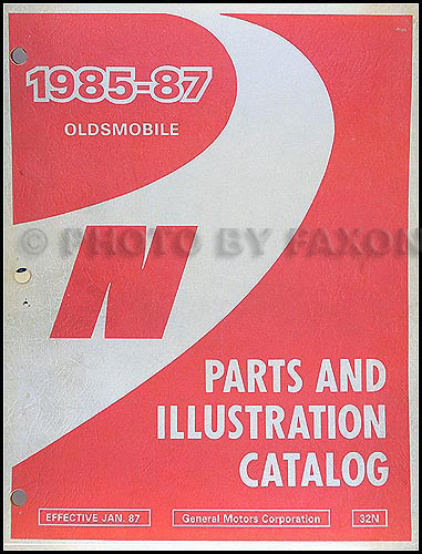 1985-1987 Oldsmobile Calais Parts Book Original