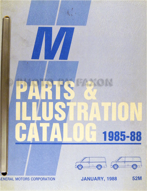 1985-1988 Chevrolet Astro GMC Safari Minivan Parts Book Original